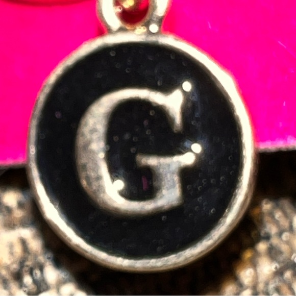 Final Markdown- Guess Gold Bling G Cross Rhinestone Choker Charm Chain - Picture 12 of 16